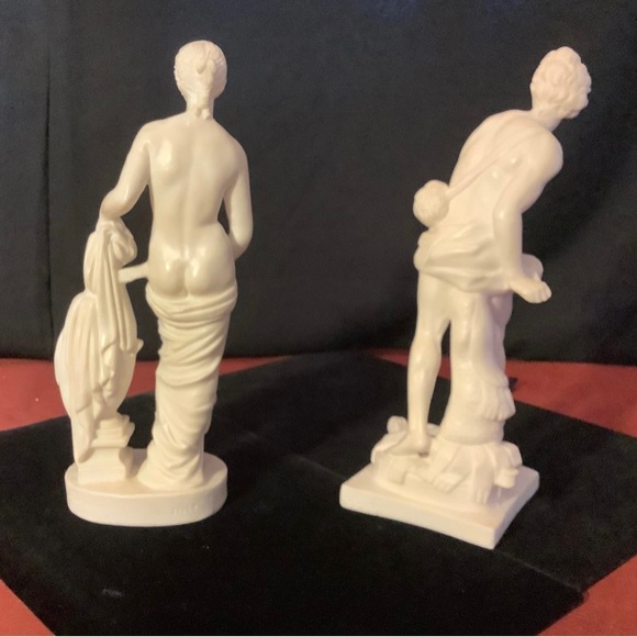 Figurines (Pair) Made In Italy Venus De Milo & David - Picture 5 of 5